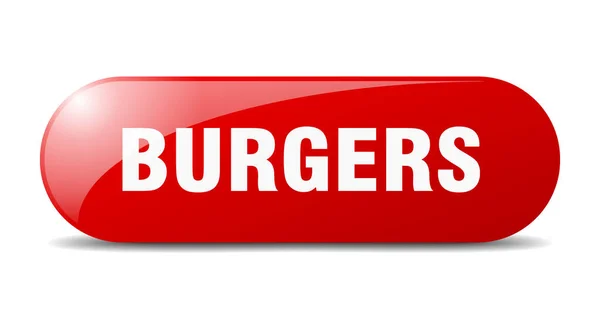 Burgers Button Burgers Sign Key Push Button — Stock Vector