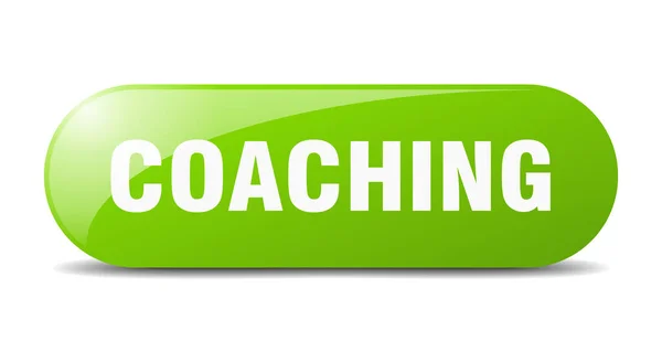 Coaching Button Coaching Sign Key Push Button — Stock Vector
