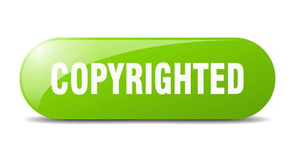 Copyrighted Button Copyrighted Sign Key Push Button — Stock Vector