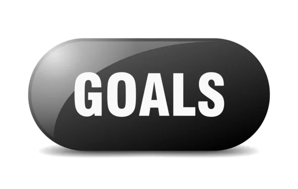 Goals Button Goals Sign Key Push Button — Stock Vector