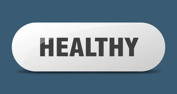 Healthy Button Healthy Sign Key Push Button — Stock Vector