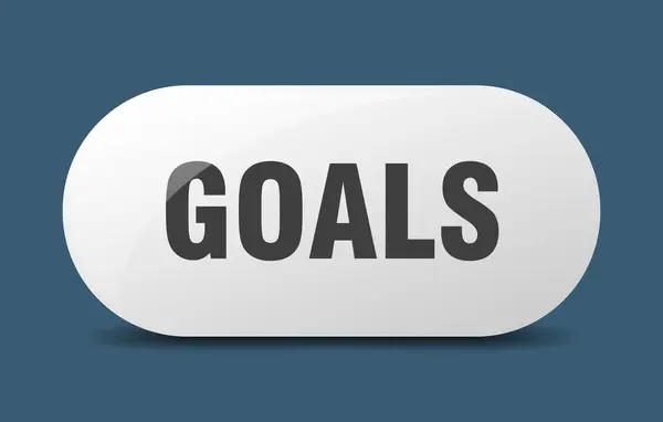 Goals Button Goals Sign Key Push Button — Stock Vector