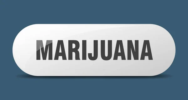 Marihuana Düğmesi Marihuana Işareti Anahtar Bas Düğmeye — Stok Vektör