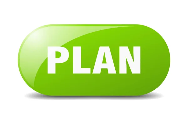 Plan Button Plan Sign Key Push Button — Stock Vector