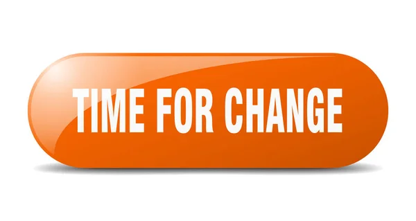 Ώρα Για Αλλαγή Κουμπιού Ώρα Για Αλλαγή Πινακίδας Κλειδί Πιέστε — Διανυσματικό Αρχείο