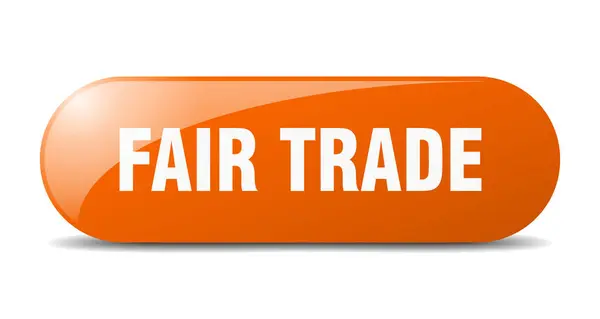 Fair Trade Button Fair Trade Sign Key Push Button — Stock Vector