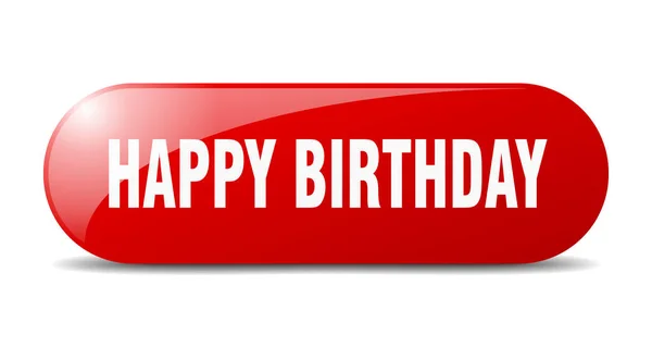 誕生日おめでとう 誕生日おめでとうございます プッシュボタン — ストックベクタ