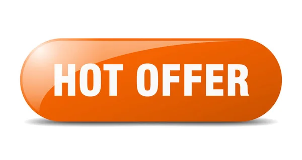 Hot Offer Button Hot Offer Sign Key Push Button — Stock Vector