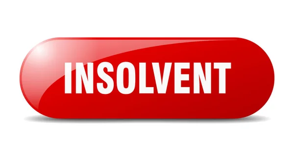 Insolvent Button Insolvent Sign Key Push Button — Stock Vector