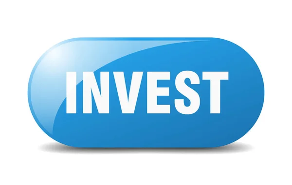 Investir Botão Investir Sinal Chave Botão Pressão — Vetor de Stock