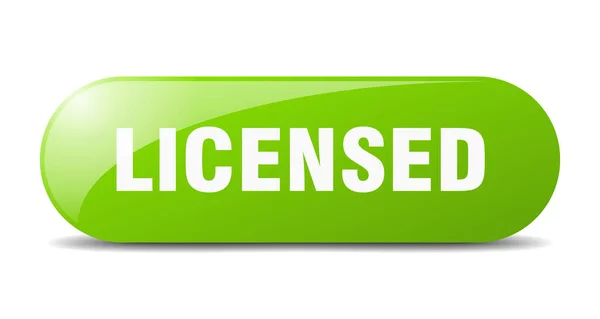 Przycisk Licencyjny Znak Licencyjny Klucz Przycisk Przycisku — Wektor stockowy