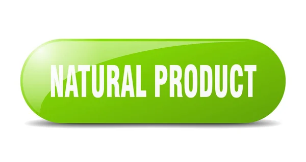 Naturprodukt Knapp Naturlig Produktbeteckning Nyckeln Tryckknapp — Stock vektor