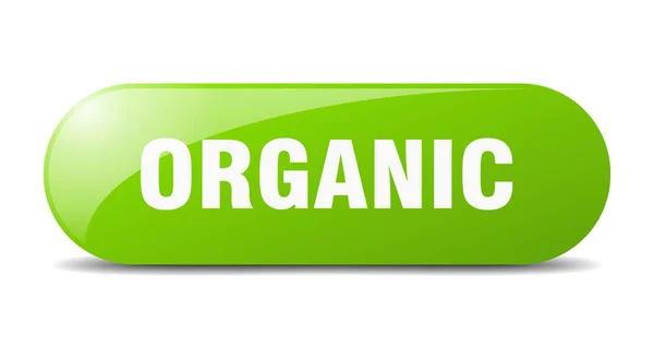 Organic Button Organic Sign Key Push Button — Stock Vector