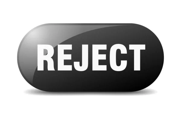 Botão Rejeição Sinal Rejeição Chave Botão Pressão — Vetor de Stock