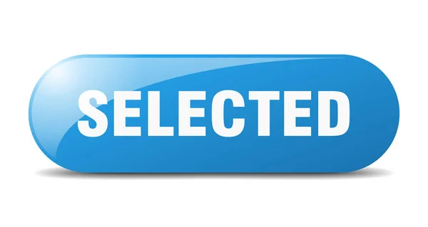 Selected Button Selected Sign Key Push Button — Stock Vector