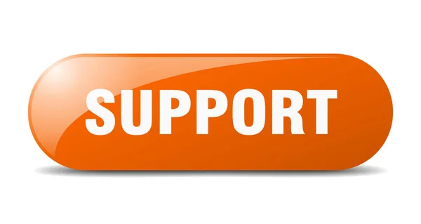 Support Button Support Sign Key Push Button — Stock Vector