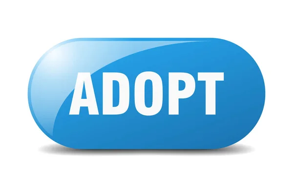 Adoptieknop Adoptie Teken Sleutel Drukknop — Stockvector