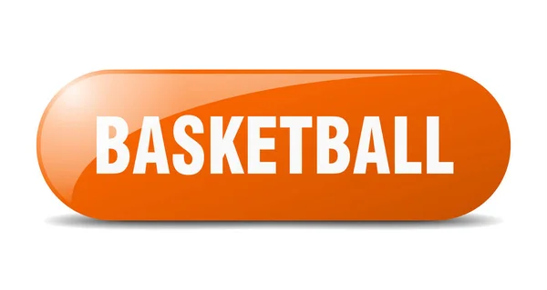 Basketbalový Knoflík Basketbalové Znamení Klíč Stiskněte Tlačítko — Stockový vektor