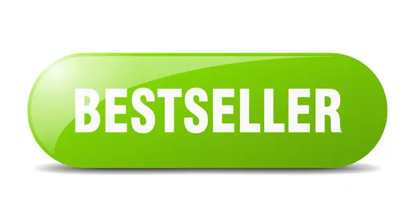 Pulsante Bestseller Segno Bestseller Chiave Premere Pulsante — Vettoriale Stock