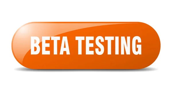 Beta Test Düğmesi Beta Test Işareti Anahtar Bas Düğmeye — Stok Vektör