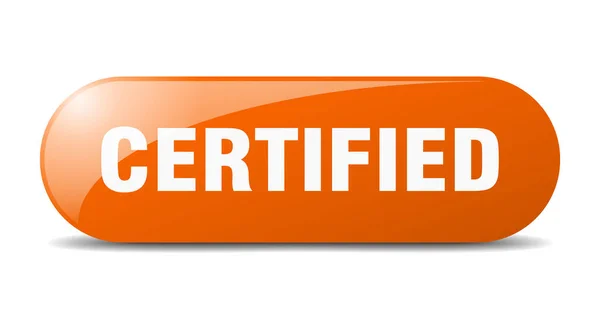 Сертифицированная Кнопка Certified Sign Ключ Кнопка — стоковый вектор