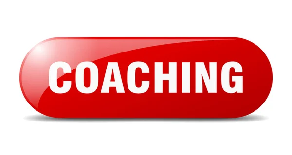 Bouton Coaching Enseigne Entraîneur Clé Bouton Poussoir — Image vectorielle