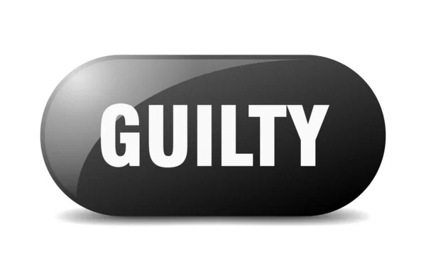Guilty Button Guilty Sign Key Push Button — Stock Vector