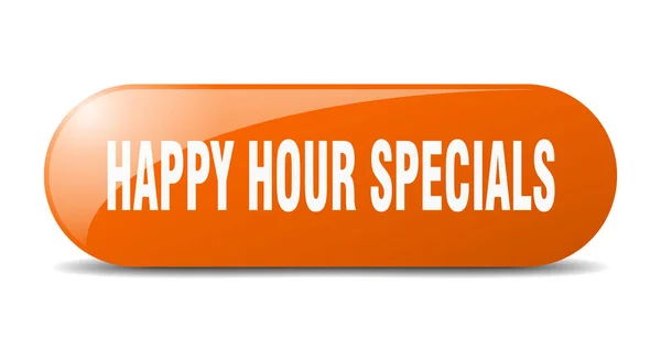 Happy Hour Specials Button Happy Hour Specials Sign Key Push — Stock Vector