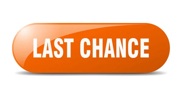 Last Chance Button Last Chance Sign Key Push Button — Stock Vector