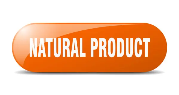 Naturprodukt Taste Naturprodukt Zeichen Schlüssel Druckknopf — Stockvektor