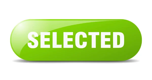 Selected Button Selected Sign Key Push Button — Stock Vector