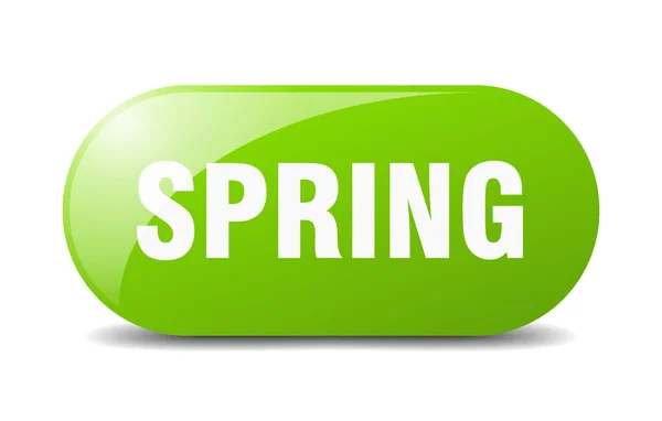 Spring Button Spring Sign Key Push Button — Stock Vector