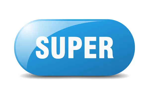 Super Button Super Sign Key Push Button — Stock Vector