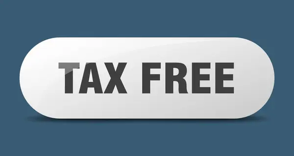Botón Libre Impuestos Signo Libre Impuestos Llave Pulsador — Vector de stock