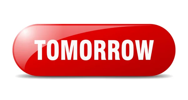 Завтра Кнопка Завтра Подпишите Ключ Кнопка — стоковый вектор