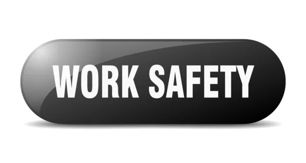 Κουμπί Ασφαλείας Εργασίας Πινακίδα Ασφαλείας Εργασίας Κλειδί Πιέστε Κουμπί — Διανυσματικό Αρχείο