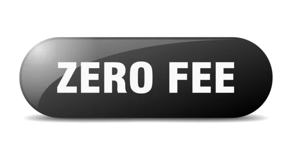 Zero Fee Button Zero Fee Sign Key Push Button — Stock Vector