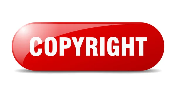 Urheberrechtlich Geschützt Urheberrechtszeichen Schlüssel Druckknopf — Stockvektor