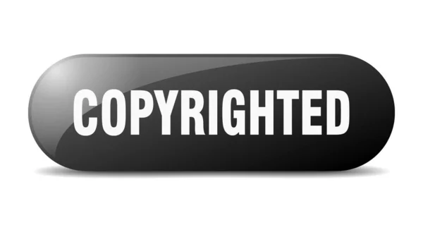 Захищена Авторським Правом Кнопка Захищений Авторським Правом Знак Ключ Натисніть — стоковий вектор