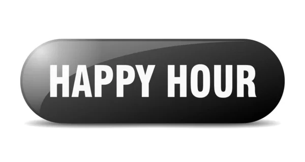 Happy Hour Button Happy Hour Sign Key Push Button — Stock Vector