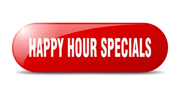 Happy Hour Specials Button Happy Hour Specials Sign Key Push — Stock Vector