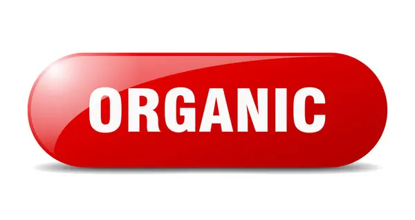 Organische Knop Organisch Teken Sleutel Drukknop — Stockvector