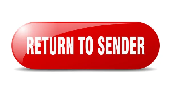 Return Sender Button Return Sender Sign Key Push Button — Stock Vector