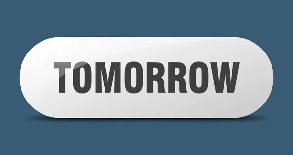 明日のボタン 明日のサインだ プッシュボタン — ストックベクタ