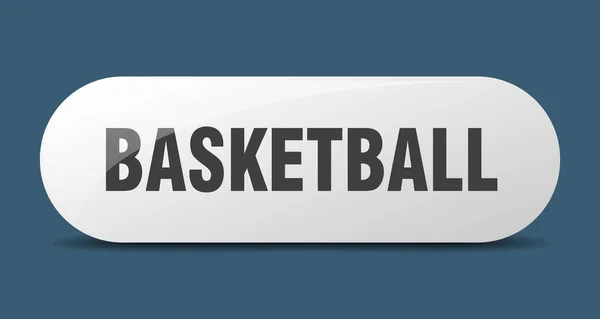 篮球按钮 篮球标志 按下按钮 — 图库矢量图片