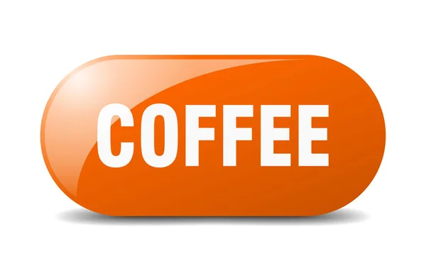 Kávový Knoflík Kávová Značka Klíč Stiskněte Tlačítko — Stockový vektor