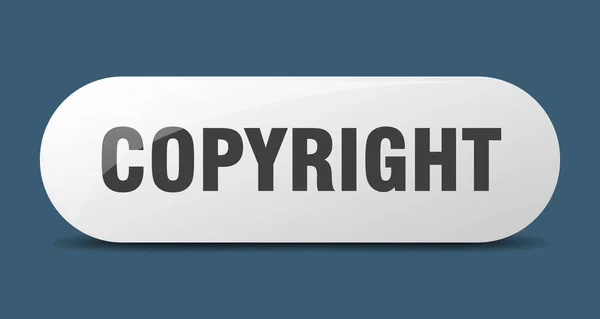 Urheberrechtlich Geschützt Urheberrechtszeichen Schlüssel Druckknopf — Stockvektor