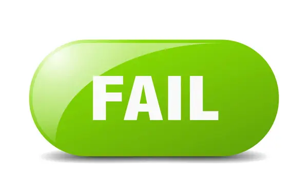 Fail Button Fail Sign Key Push Button — Stock Vector