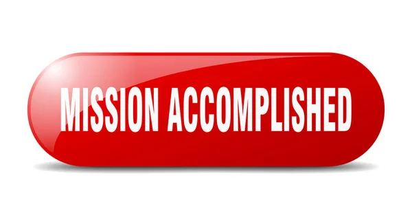 Mission Accomplished Button Mission Accomplished Sign Key Push Button — Stock Vector