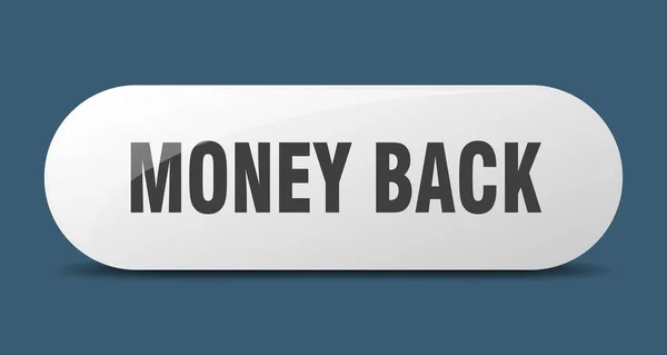 Money Back Button Money Back Sign Key Push Button — Stock Vector